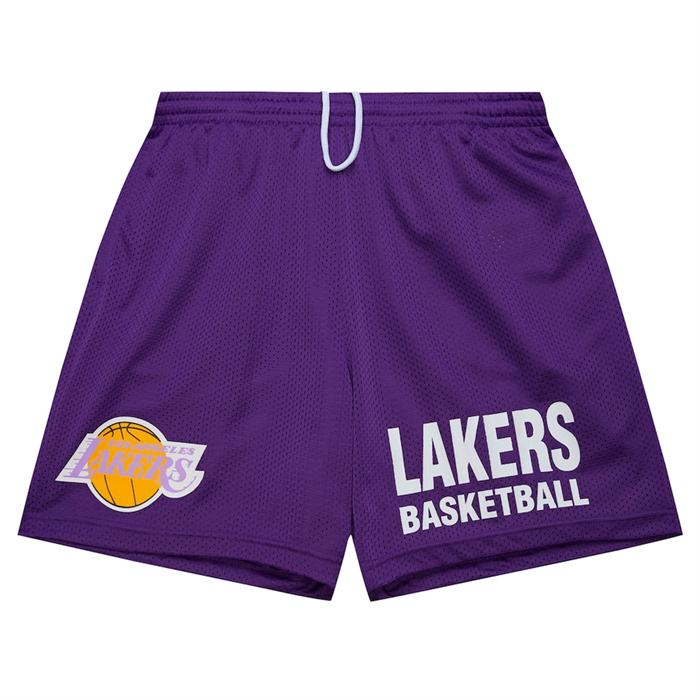Pantalone Los Angeles Lakers Mitchell & Ness Hardwood Classics Violeta
